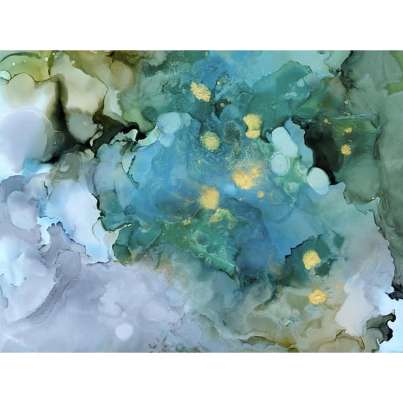 Art.com Aqua Brume I Art Print by Victoria Borges, 32" x 24"