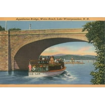 Art.com Aquedocton Bridge, Lake Winnipesaukee, New Hampshire Stretched Canvas Print Wall Art, 18" x 12"