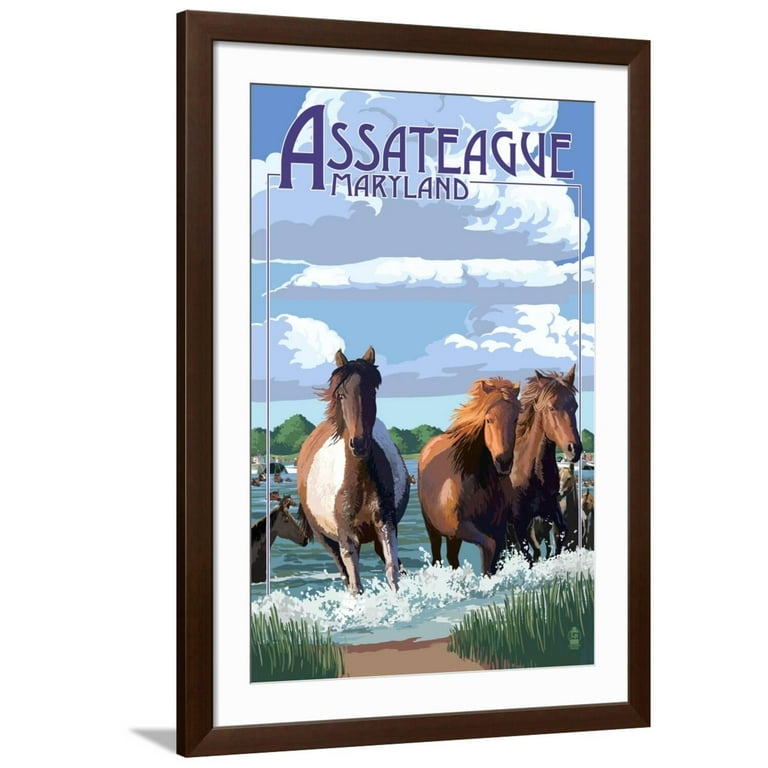 Assateague, Maryland Pony Swim Art Print by Lantern