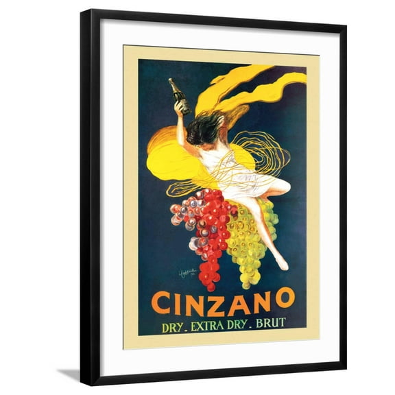 Art.com Asti Cinzano, c.1920 Art Print by Leonetto Cappiello, Black Frame Wall Art, 23" x 29"