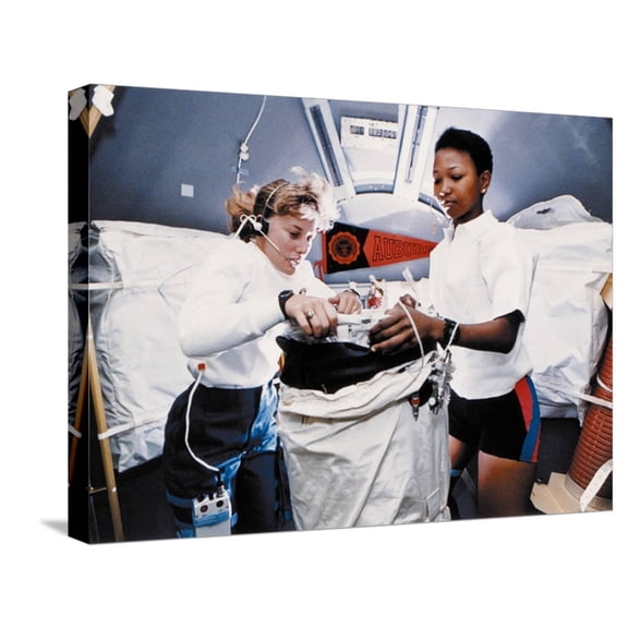 Art.com Astronauts Dr Jan Davis and Dr Mae Jemison, Mission Specialists on Space Shuttle Endeavor Mission Stretched Canvas Print Wall Art, 24" x 18"