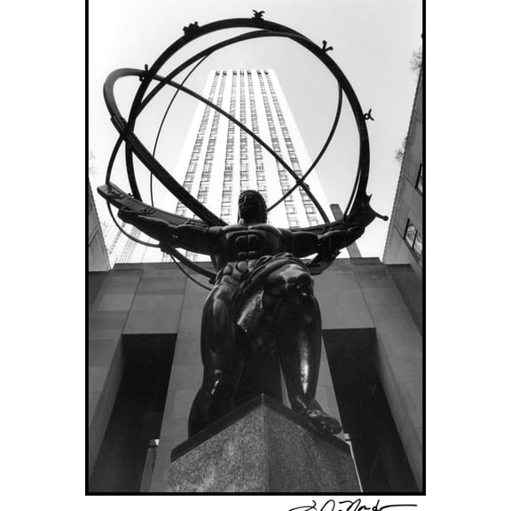 Art.com Atlas at Rockefeller Center Art Print by Laura Denardo, 12" x 18"