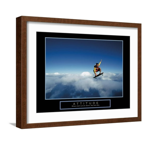 Art.com Attitude Art Print, Brown Frame Wall Art, 21" x 17"