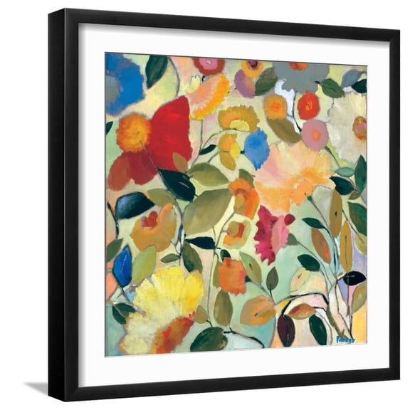 Art.com August Garden Giclee Print by Kim Parker, Black Frame Wall Art, 21" x 21"