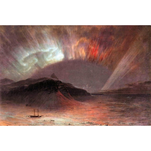 Art.com Aurora Borealis Art Print by Frederic Edwin Church, 18" x 12"