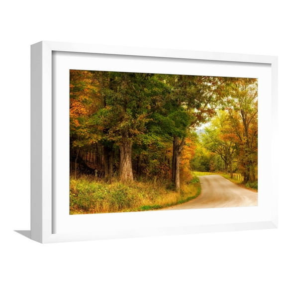 Art.com Autumn's First Day Art Print by Andy Amos, White Frame Wall Art, 23" x 17"