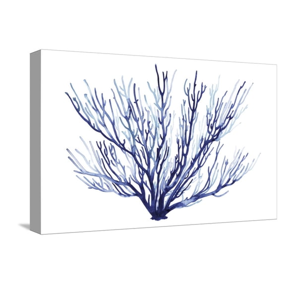 Art.com Azure Fan II Stretched Canvas Print Wall Art, 18" x 12"