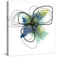 thumbnail image 1 of Art.com Azure Petals Two Stretched Canvas Print Wall Art by Jan Weiss, 24" x 24", 1 of 4