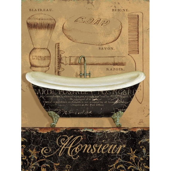 Art.com Bain de Monsieur Art Print by Daphne Brissonnet, 24" x 32"