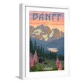 Banff, Canada Bear and Spring Flowers Premium Giclee Print by