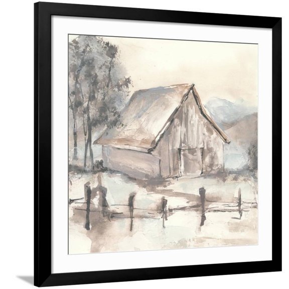Art.com Barn VII Art Print by Chris Paschke, Black Frame Wall Art, 38" x 38"