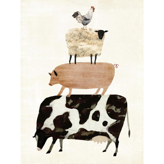Art.com Barnyard Buds III Art Print by Victoria Borges, 18" x 24"