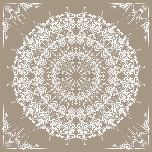 Art.com Baroque Mandala Art Print, 16" x 16"
