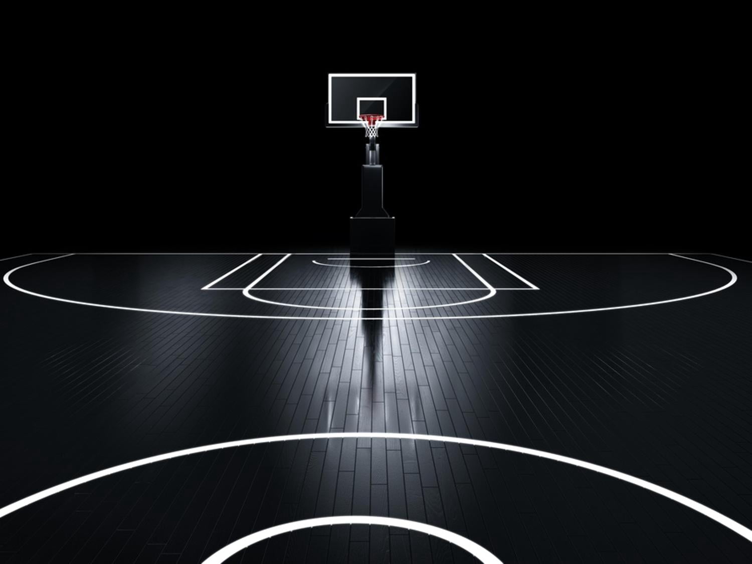 Art.com Basketball Court. Photorealistic 3D Illustration of a Sport ...