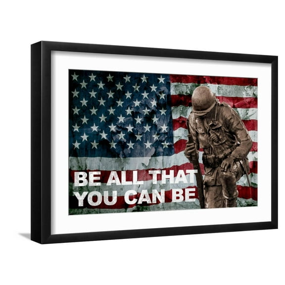 Art.com Be All You Can Be Soldier Photo, Black Frame Wall Art, 23" x 17"