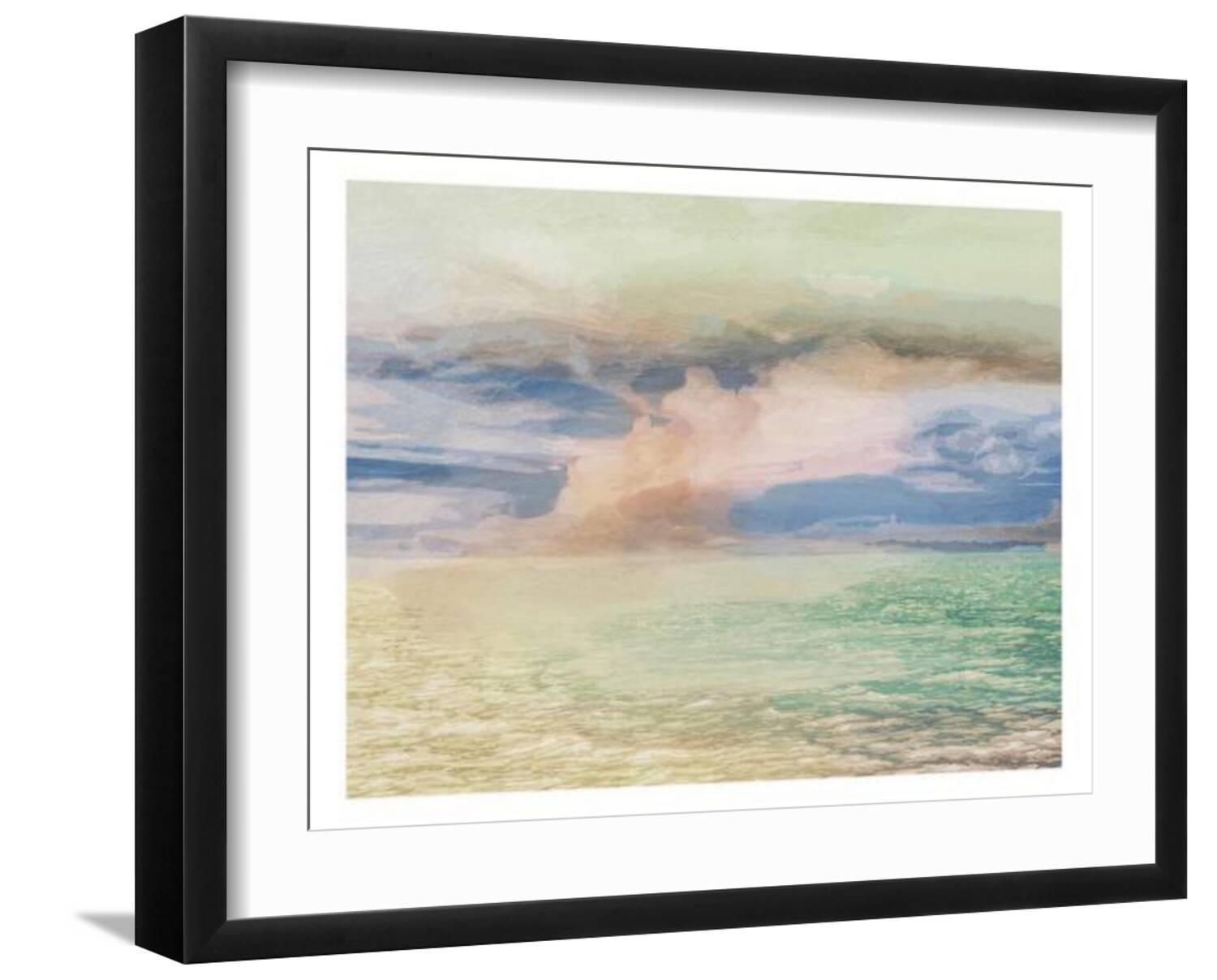 Art.com Beach Abstract 1 Art Print by Marcus Prime, Black Frame Wall ...