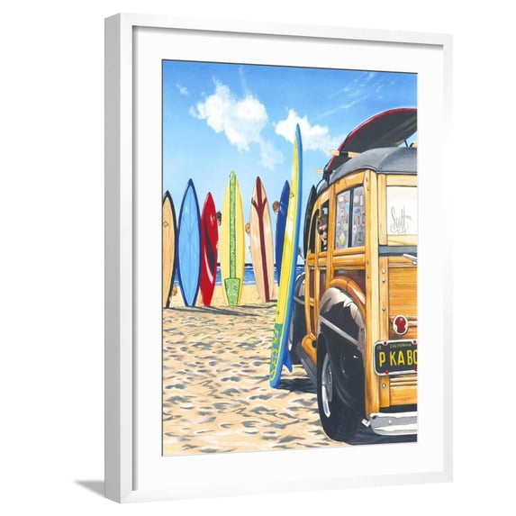 Art.com Beach Cruiser Kids Art Print by Scott Westmoreland, White Frame Wall Art, 23" x 29"
