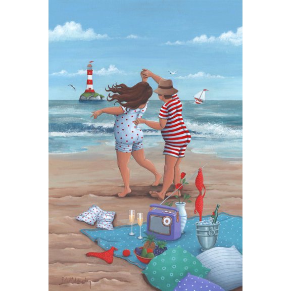 Art.com Beach Dance Art Print by Peter Adderley, 12" x 18"