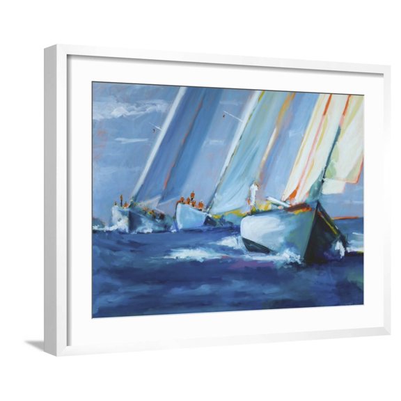 Art.com Beating I Art Print by Curt Crain, White Frame Wall Art, 29" x 23"