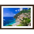 thumbnail image 1 of Art.com Beautiful Coastal Towns of Italy - Scenic Positano in Amalfi Coast Photographic Print by Maugli-l, Brown Frame Wall Art, 44" x 32", 1 of 4
