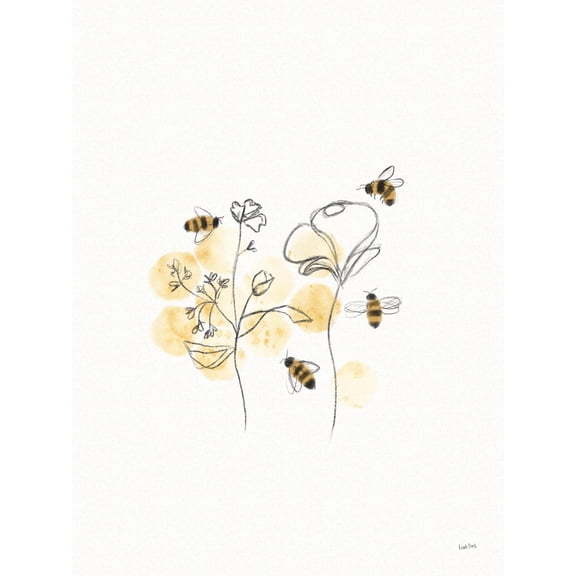 Art.com Bees and Botanicals III Art Print by Leah York, 12" x 16"