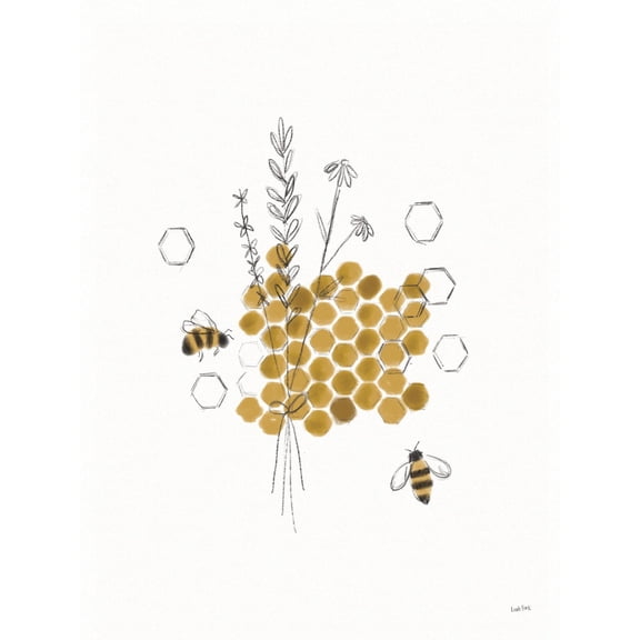 Art.com Bees and Botanicals IV Art Print by Leah York, 24" x 32"