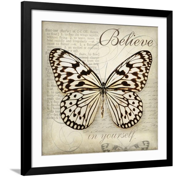 Art.com Believe in Yourself Art Print by Amy Melious, Black Frame Wall Art, 38" x 38"