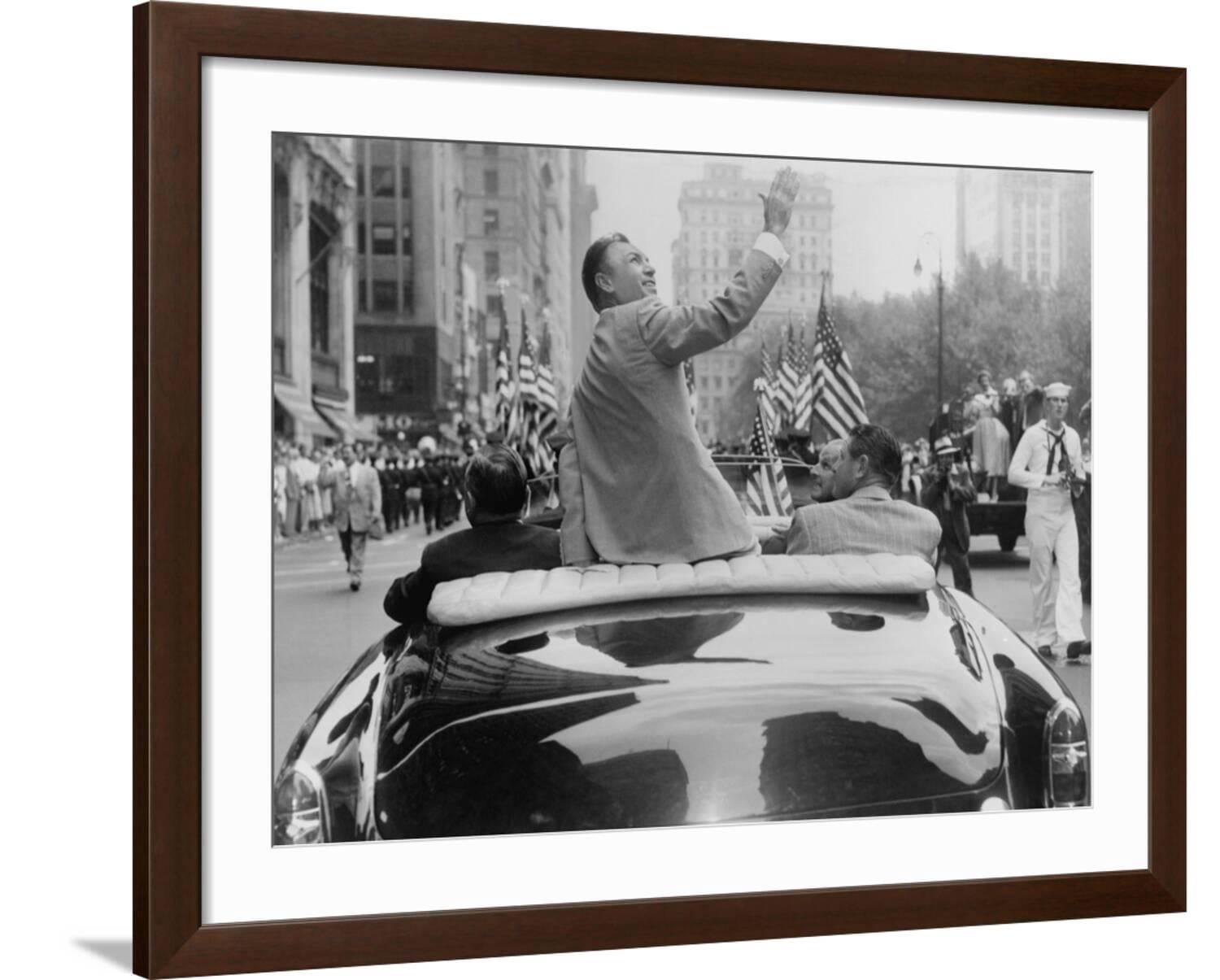 Art.com Ben Hogan Honored in a Ticker-Tape Parade in New York City Photo, Brown Frame Wall Art, 40" x 32"