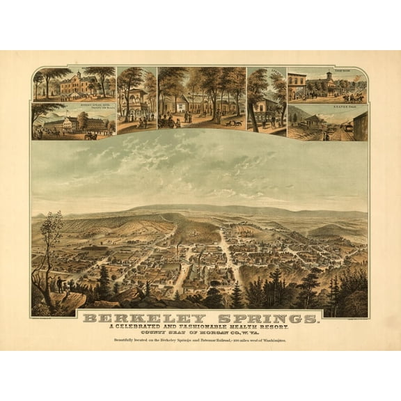 Art.com Berkeley Springs, WV 1889 Photo, 16" x 12"