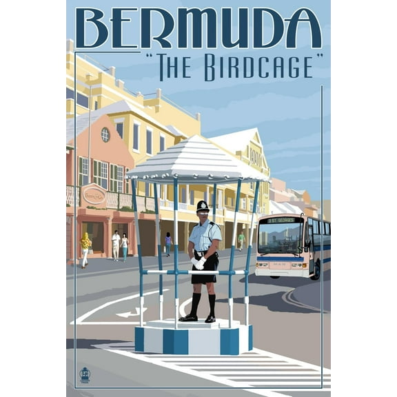 Art.com Bermuda - The Birdcage Art Print by Lantern Press, 12" x 18"
