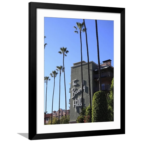 Art.com Beverly Hills Hotel, Beverly Hills, Los Angeles, California, Usa Photographic Print by Wendy Connett, Black Frame Wall Art, 32" x 40"