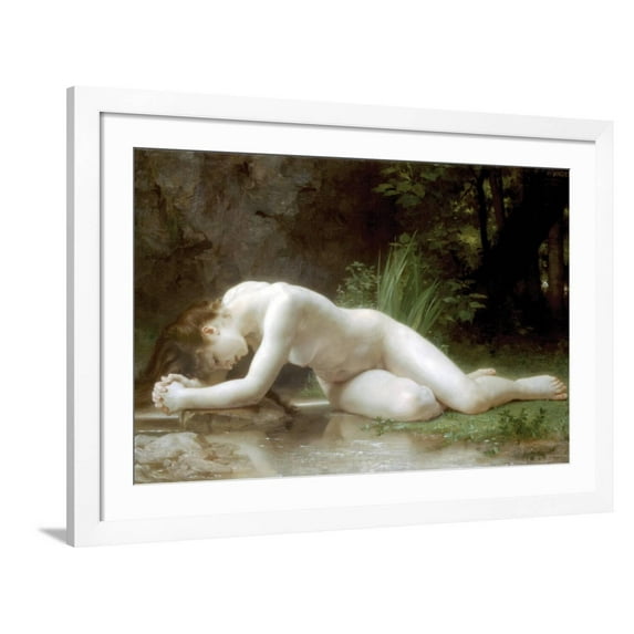 Art.com Biblis Art Print by William Adolphe Bouguereau, White Frame Wall Art, 44" x 32"