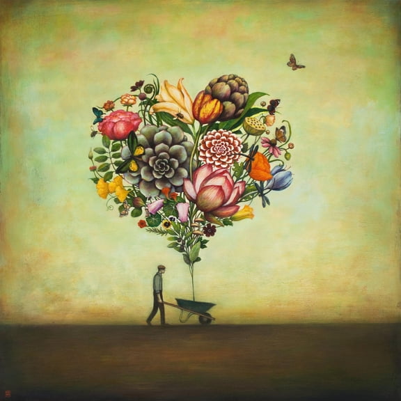 Art.com Big Heart Botany Art Print by Duy Huynh, 24" x 24"