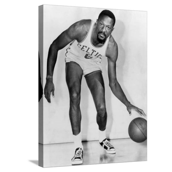 Art.com Bill Russell, American Basketball Player Who Played for the Boston Celtics, 1960s Stretched Canvas Print Wall Art, 18" x 24"
