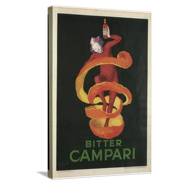 Art.com Bitter Campari Stretched Canvas Print Wall Art by Leonetto Cappiello, 16" x 24"