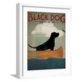 thumbnail image 1 of Art.com Black Dog Canoe Art Print by Ryan Fowler, White Frame Wall Art, 17" x 21", 1 of 5