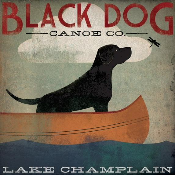 Art.com Black Dog Lake Champlain Art Print by Ryan Fowler, 24" x 24"