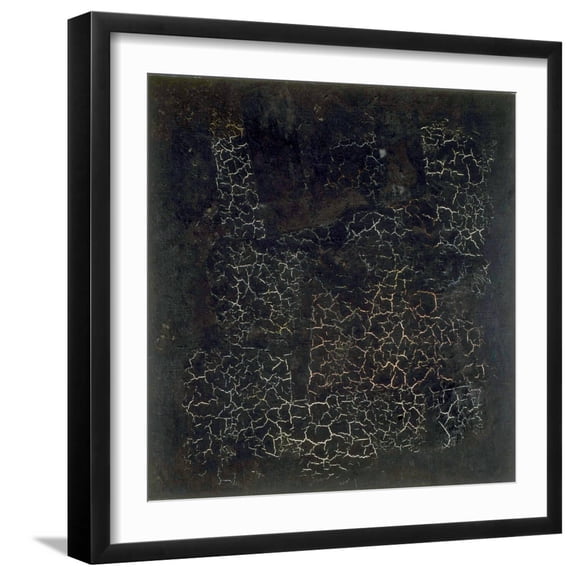 Art.com Black Square Giclee Print by Kasimir Malevich, Black Frame Wall Art, 21" x 21"