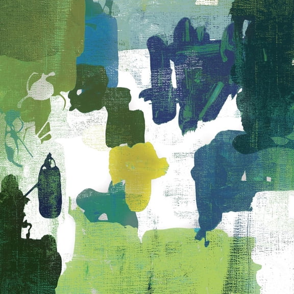 Art.com Block Paint I Green Version Art Print by PI Studio, 16" x 16"
