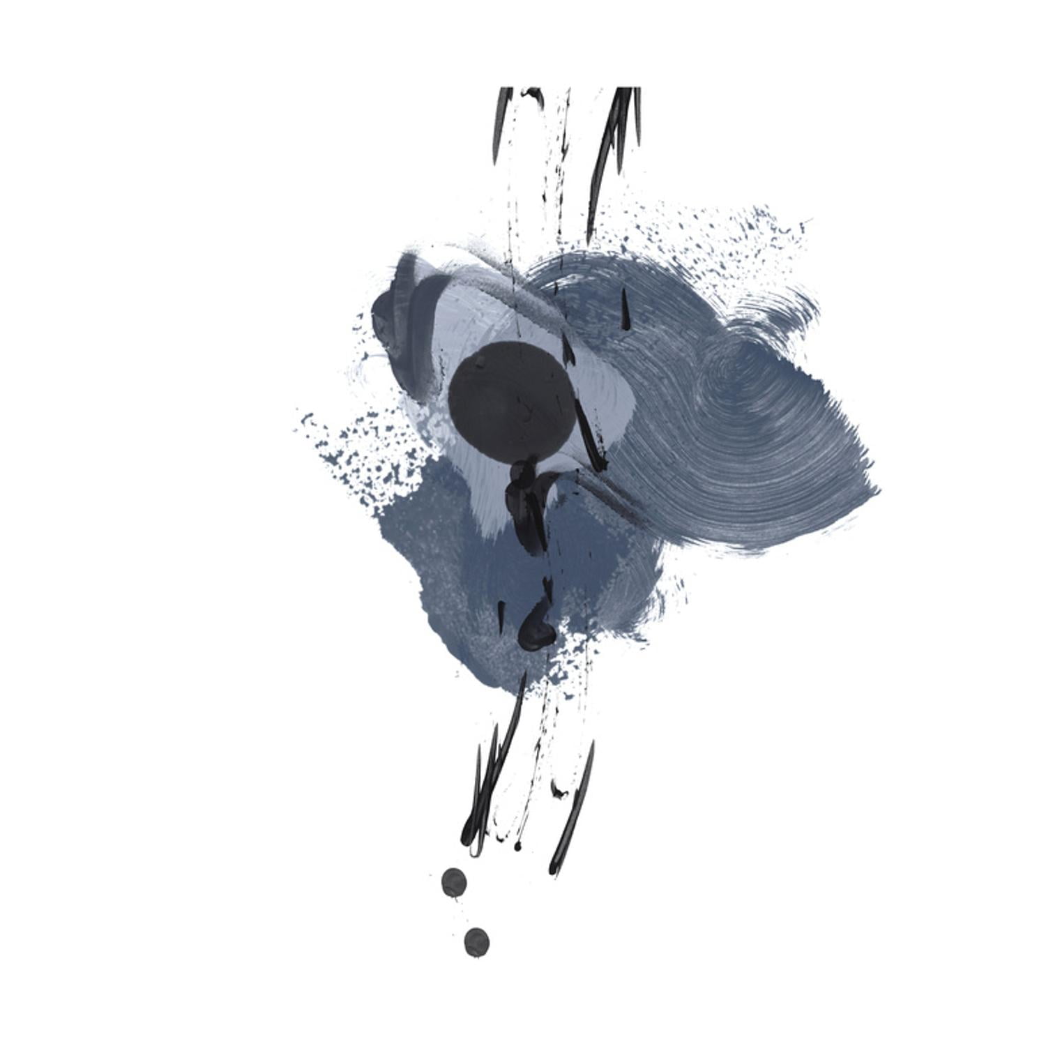 Blue and Black Splash Canvas Art for Kids Room, 24" x 24"