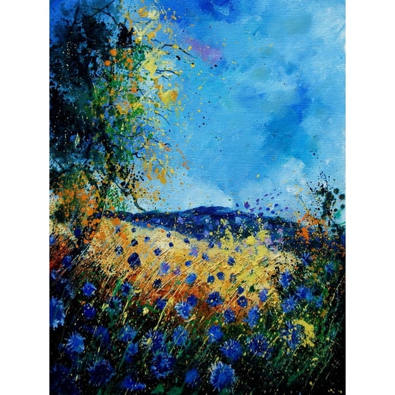 Art.com Blue Cornflowers 4505072 Art Print by Pol Ledent, 12" x 16"