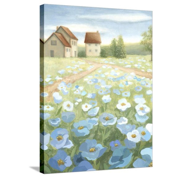 Art.com Blue Meadow Stretched Canvas Print Wall Art by Megan Meagher, 24" x 32"