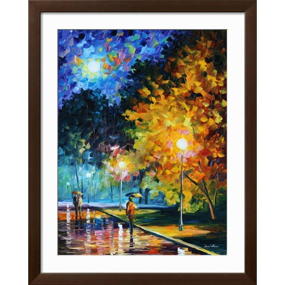 Art.com Blue Moon Art Print by Leonid Afremov, Brown Frame Wall Art, 32" x 40"
