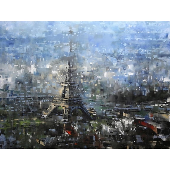 Art.com Blue Paris Art Print by Mark Lague, 16" x 12"