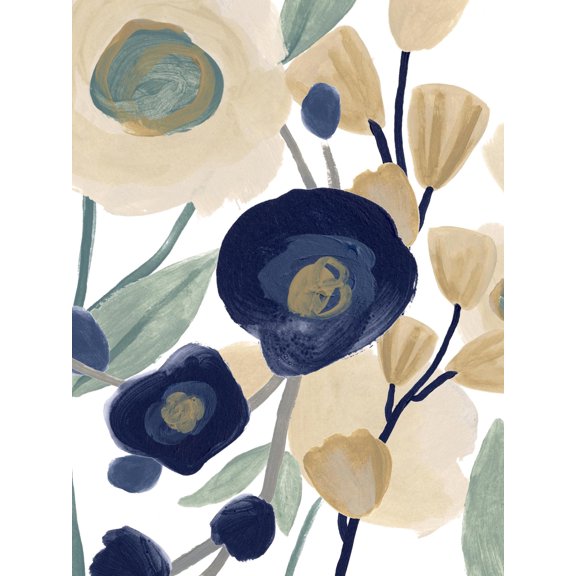 Art.com Blue Poppy Cascade II Art Print by June Vess, 12" x 16"