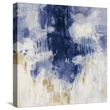 Art.com Blue Rain Stretched Canvas Print Wall Art by Silvia Vassileva, 16" x 16"