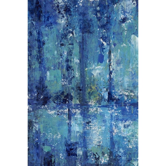 Art.com Blue Reflection Triptych I Art Print by Tim OToole, 12" x 18"