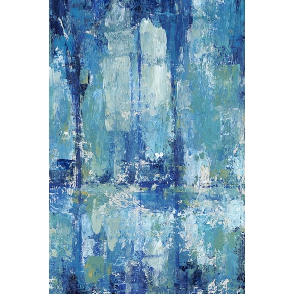 Art.com Blue Reflection Triptych II Art Print by Tim OToole, 24" x 36"