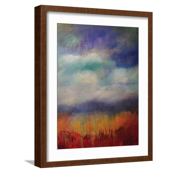 Art.com Blue Skies Art Print by Sokol Hohne, Brown Frame Wall Art, 17" x 21"