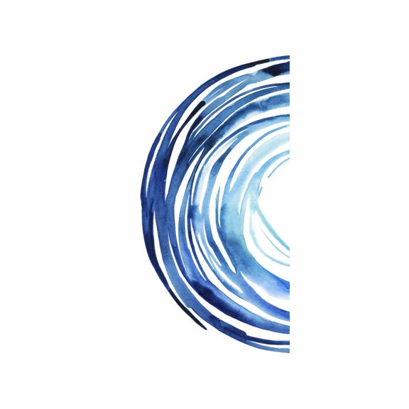 Art.com Blue Vortex I Art Print by Grace Popp, 12" x 18"